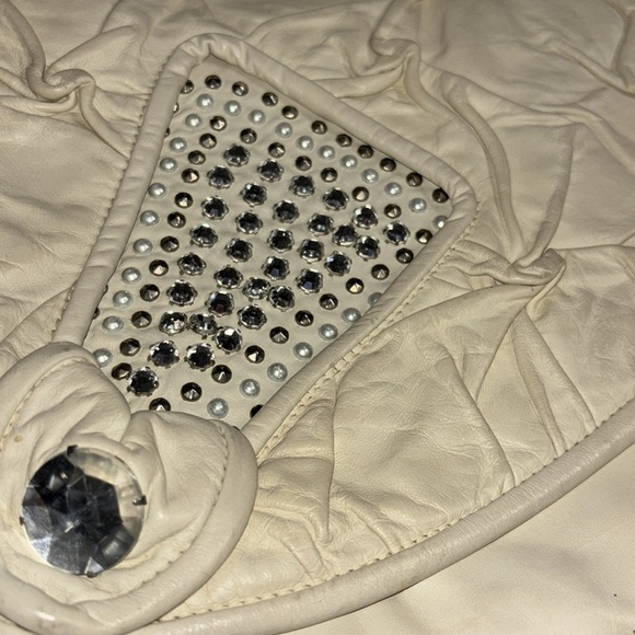 Vintage off white rectangle textured purse - Picture 7 of 7